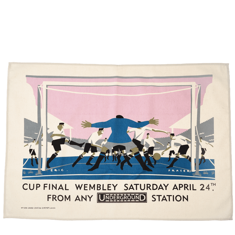 Rex London Cotton Tea Towel - TfL Vintage Poster "Cup Final"