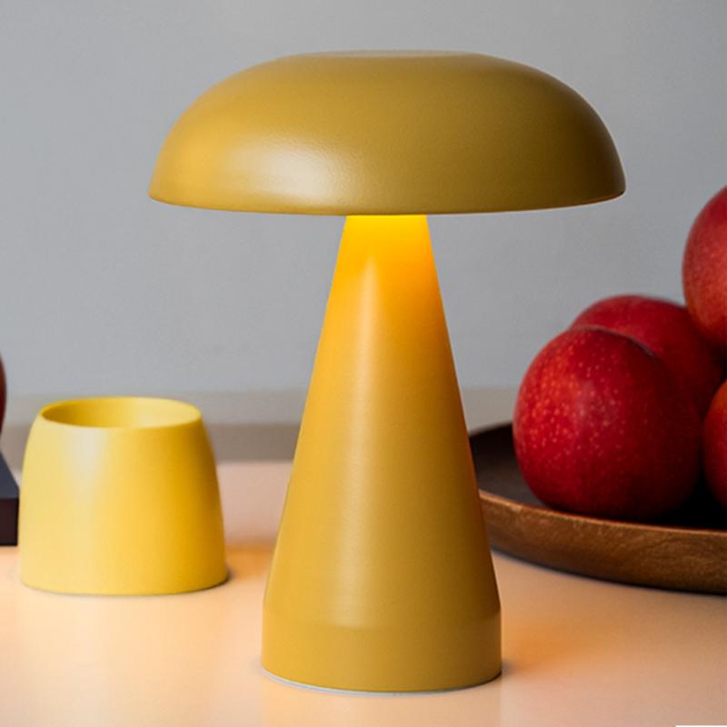 rex london Dimmable mushroom touch lamp - Mustard yellow