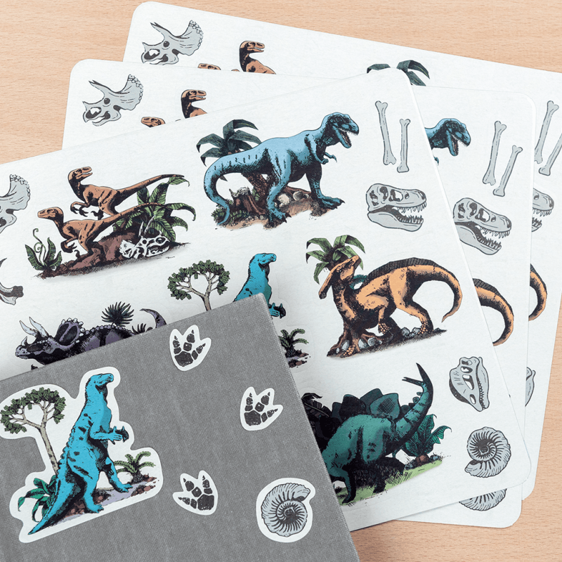 rex london Dinosaur stickers (3 sheets) - Prehistoric Land