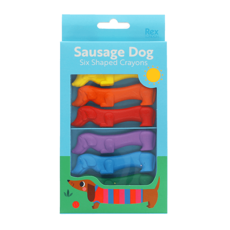 rex london Dog shaped crayons (set of 6) - Sunny Sausage Dog