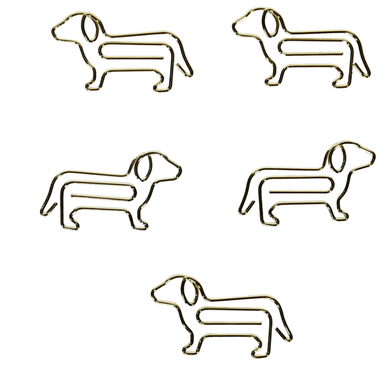 Rex London Dog Shaped Paper Clips (set Of 5) - Dog Park