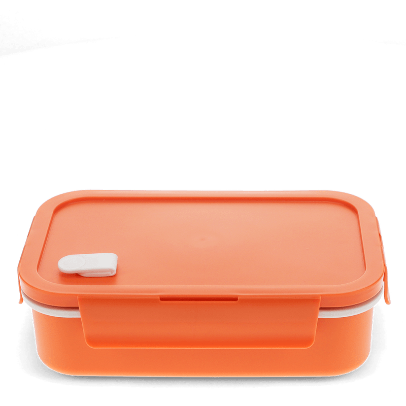Rex London Double Wall Lunch Box With Divider - Orange