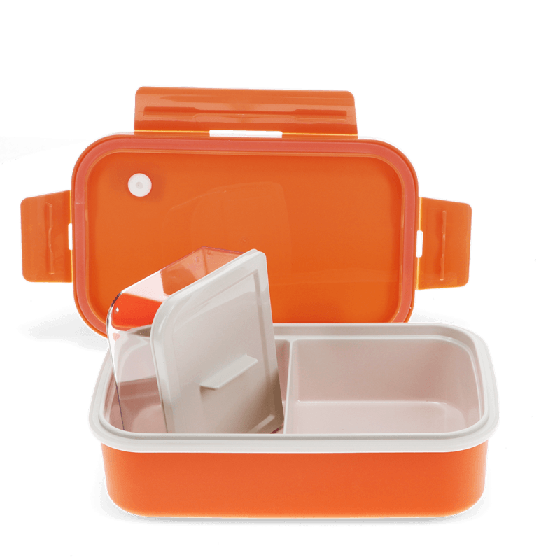 Rex London Double Wall Lunch Box With Divider - Orange