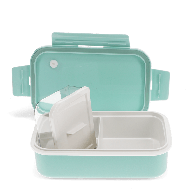 Rex London Double Wall Lunch Box With Divider - Pale Blue