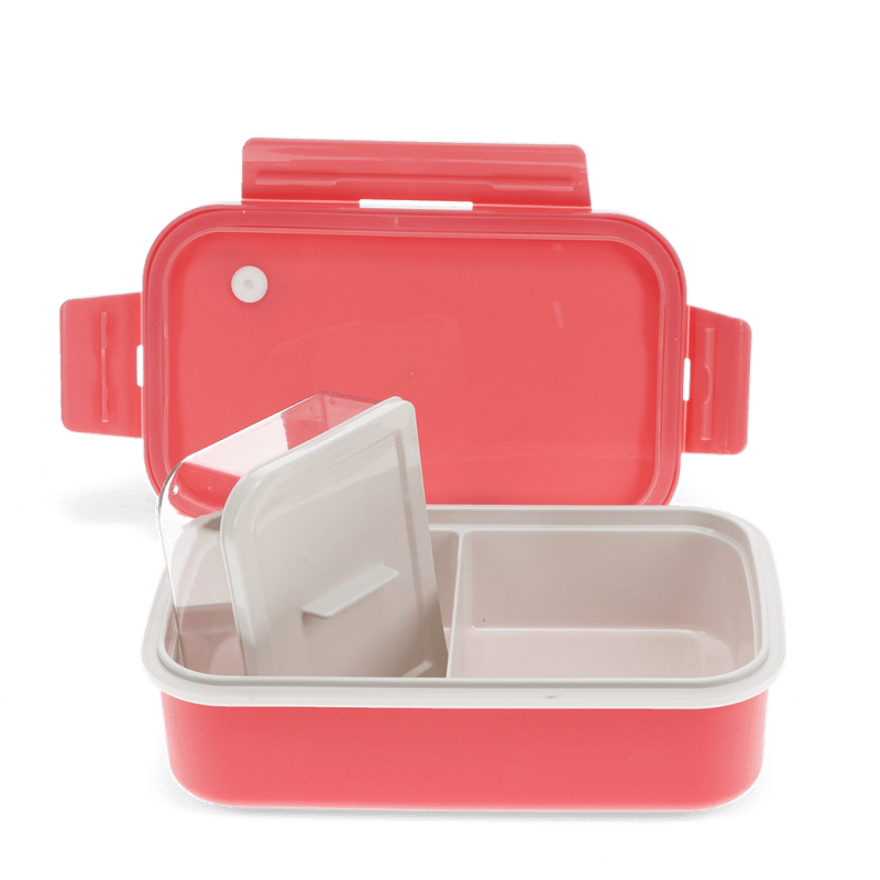 Rex London Double Wall Lunch Box With Divider - Rose Pink