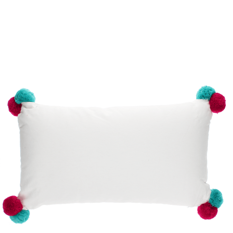 Rex London Embroidered Cushion With Pom Poms - Sausage Dog