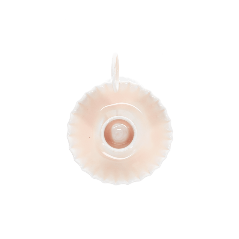 Rex London Enamel Chamberstick Candle Holder - Soft Pink