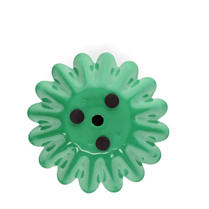 Rex London Enamel Cupped Flower Candle Holder - Dark Green