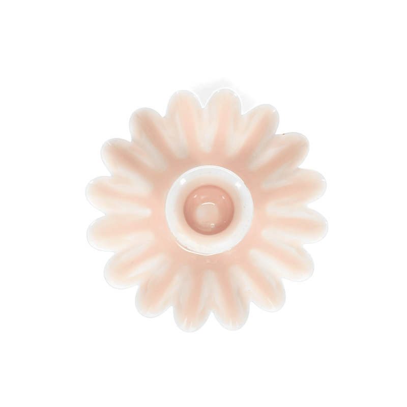 Rex London Enamel Cupped Flower Candle Holder - Soft Pink