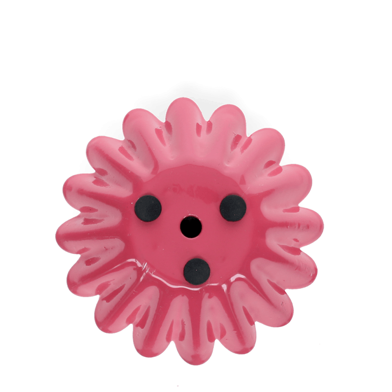 Rex London Enamel Cupped Flower Candle Holder - Vibrant Pink