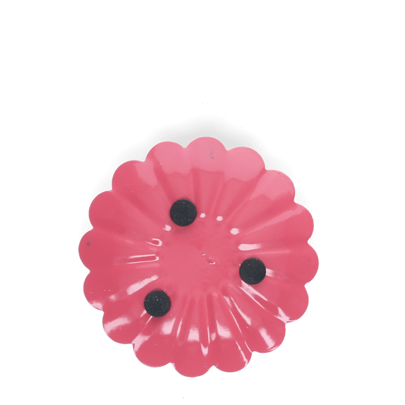 Rex London Enamel Flat Flower Candle Holder - Vibrant Pink