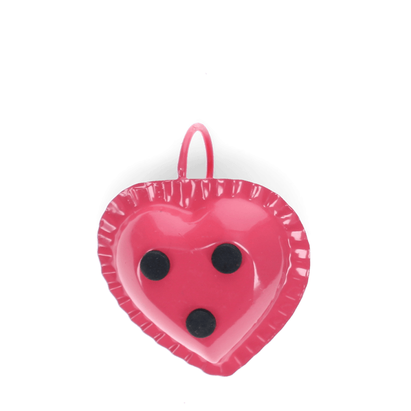 Rex London Enamel Heart-shaped Candle Holder - Vibrant Pink