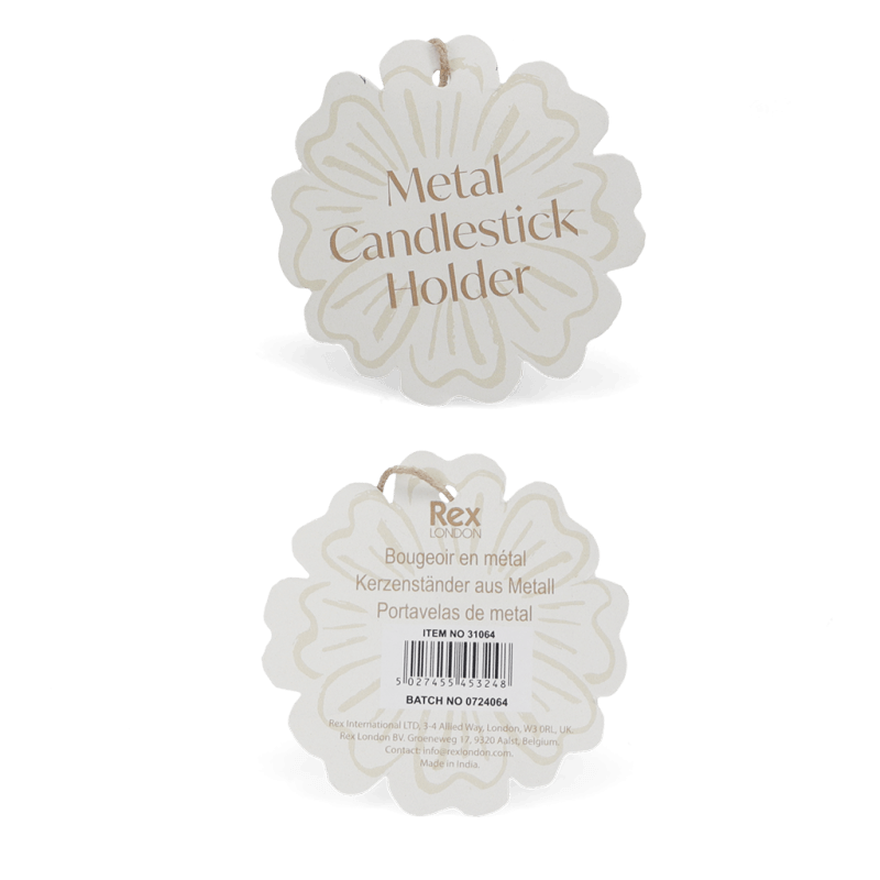 Rex London Enamel Heart-shaped Candle Holder - Vibrant Pink