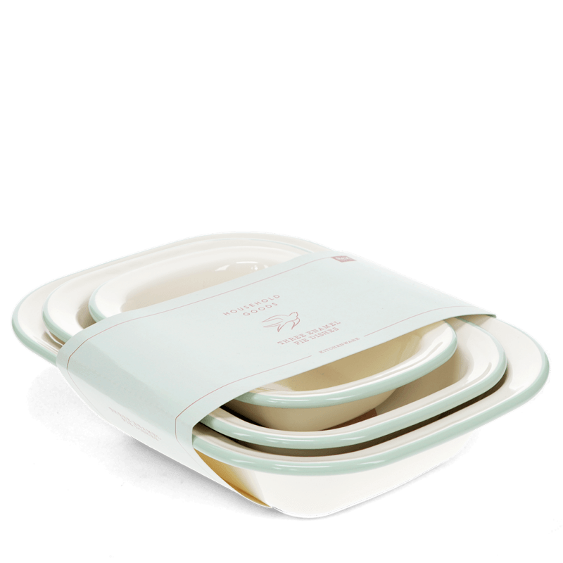 Rex London Enamel Pie Dishes (set Of 3) - Pistachio Green