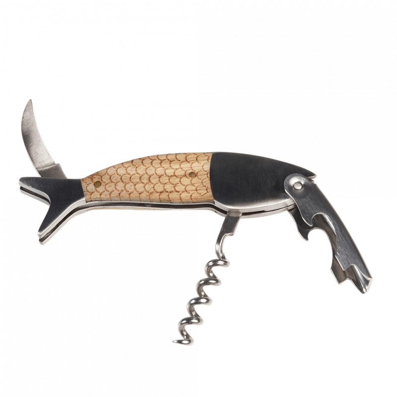 Rex London Fish Shaped Corkscrew In A Tin - Spirit Of Adventure
