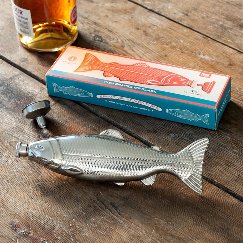 rex london Fish-shaped hip flask (100ml) - Spirit of Adventure