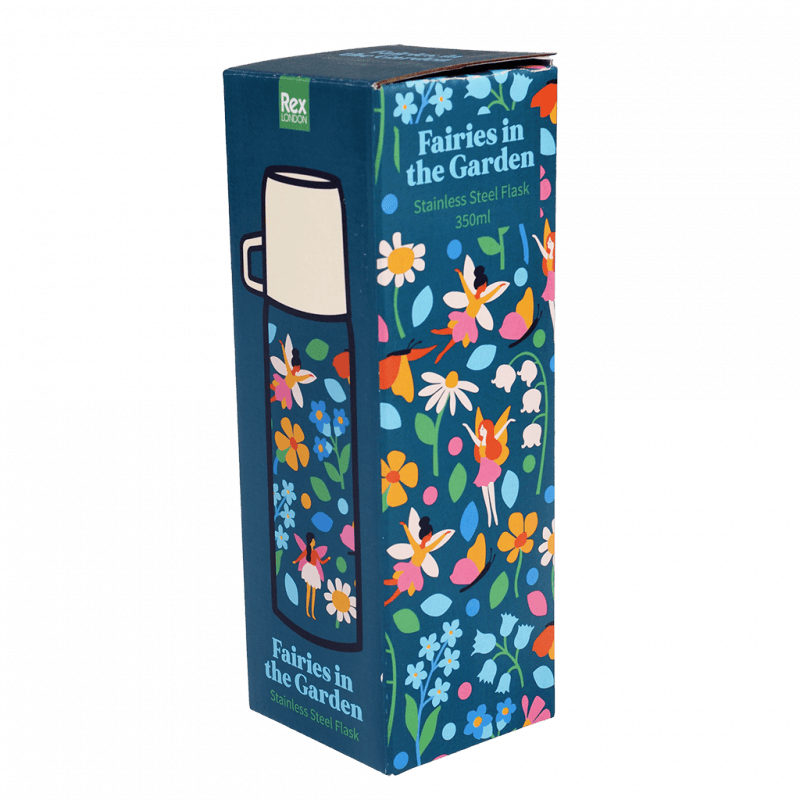 Rex London Flask And Cup 350ml - Fairies In The Garden