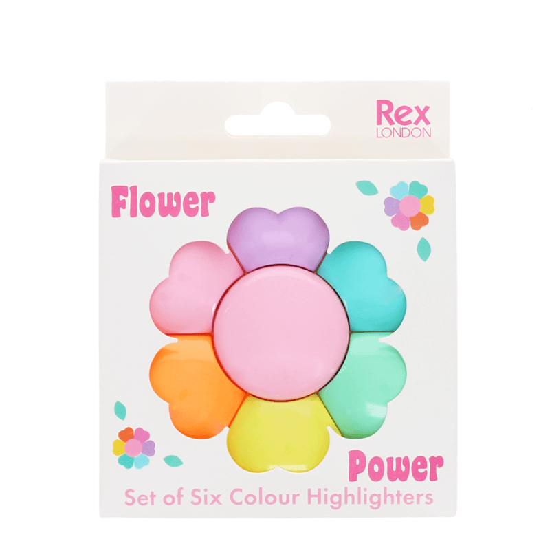 Rex London Flower Shaped Highlighter Set - Flower Power