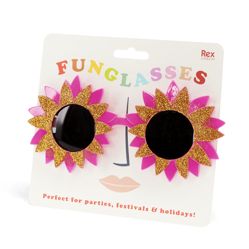 Rex London Funglasses - Pink And Gold Starburst Sunglasses