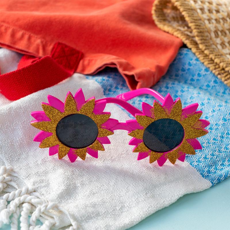 rex london Funglasses - Pink and gold starburst sunglasses