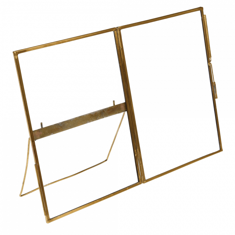 Rex London Glass And Brass Metal Standing Frame (18 X 13cm)