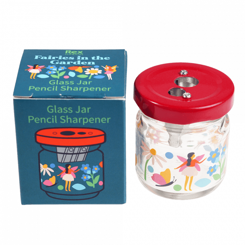 Rex London Glass Jar Pencil Sharpener - Fairies In The Garden