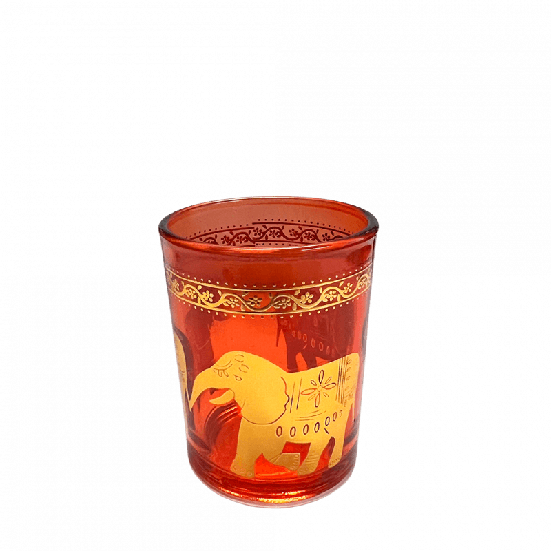 Rex London Glass Tealight Holders (set Of 3) - Gold Elephants