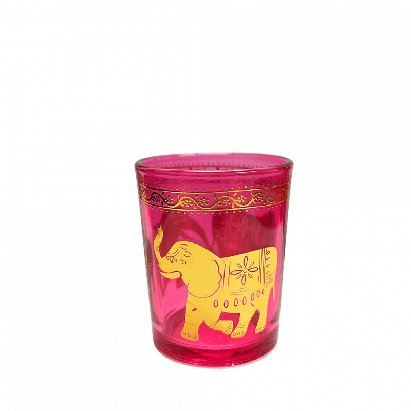 Rex London Glass Tealight Holders (set Of 3) - Gold Elephants