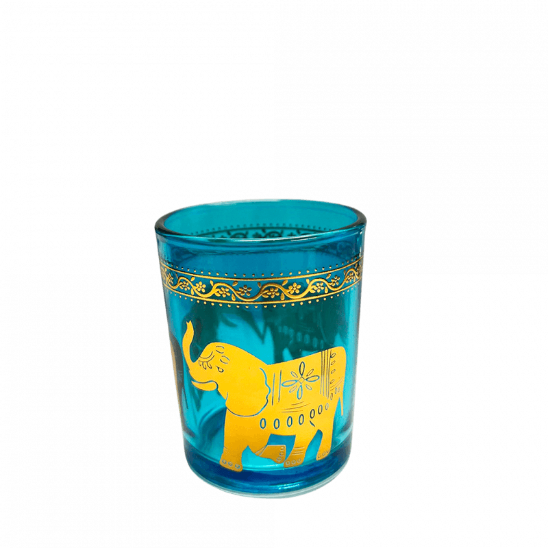 Rex London Glass Tealight Holders (set Of 3) - Gold Elephants