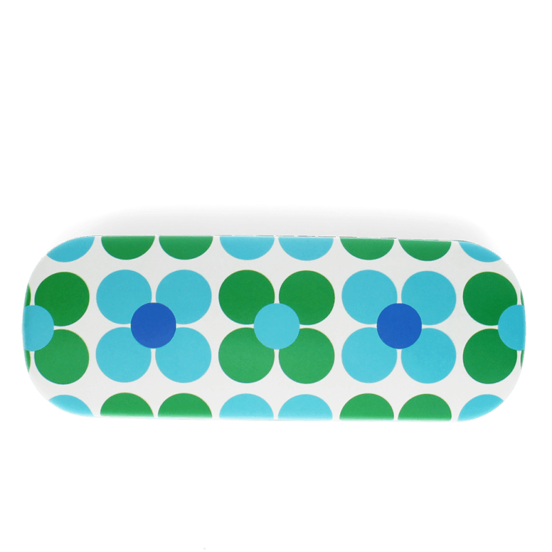Rex London Glasses Case & Cleaning Cloth - Blue And Green Daisy