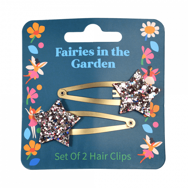 Rex London Glitter Hair Clips (set Of 2) - Fairies In The Garden Star