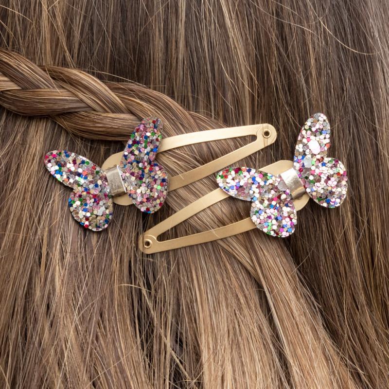 rex london Glitter hair clips (set of 2) - Fairies in the Garden butterfly