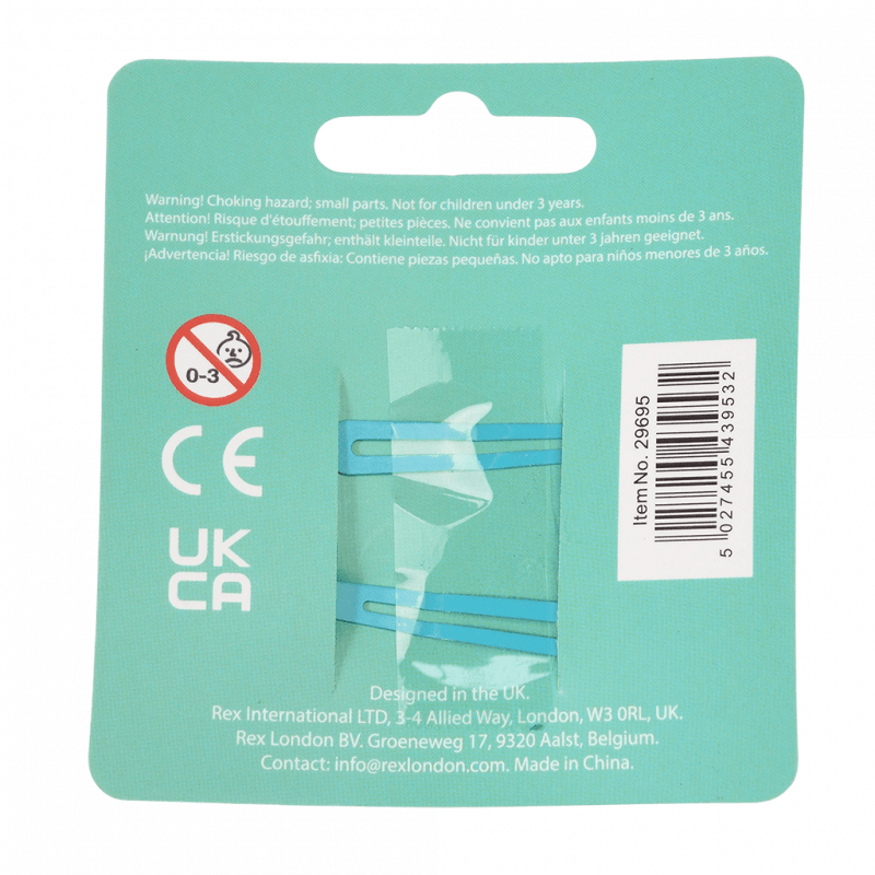 Rex London Glitter Hair Clips (set Of 2) - Roller Skate