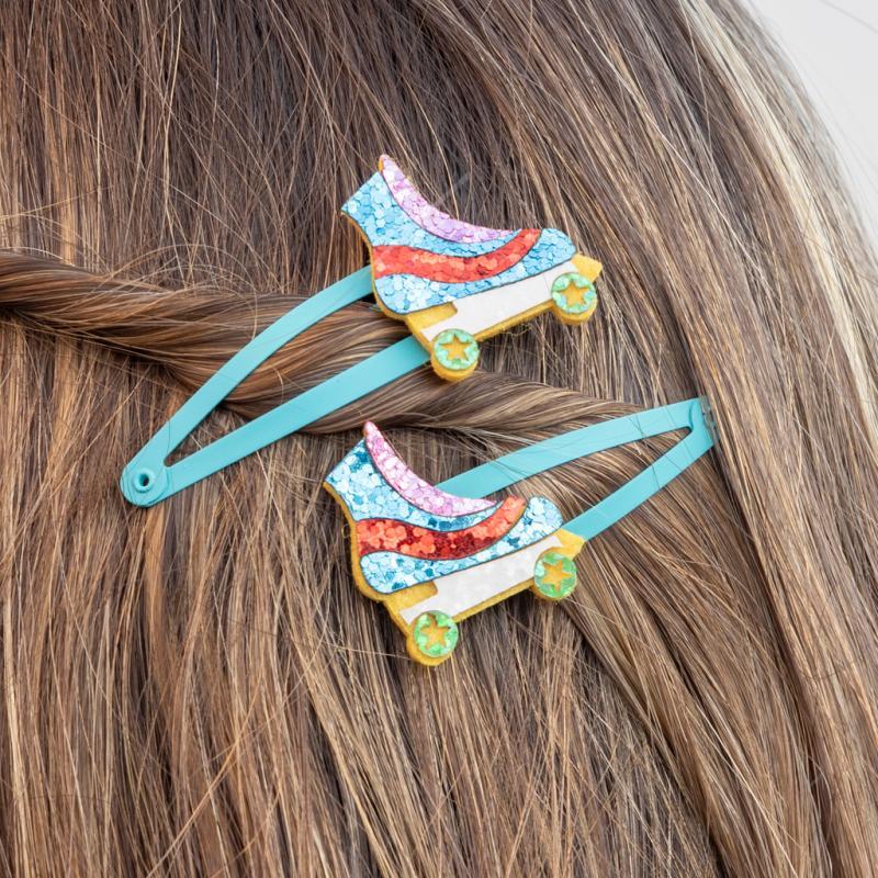 rex london Glitter hair clips (set of 2) - Roller skate