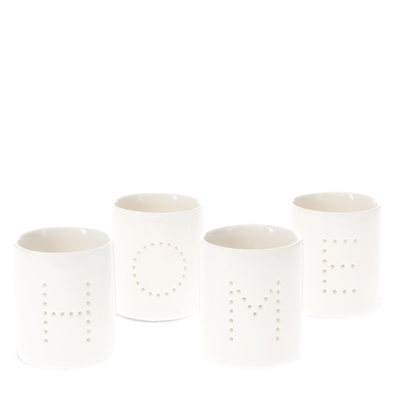 Rex London Glossy Ceramic Tealight Holders (set Of 4) - HOME
