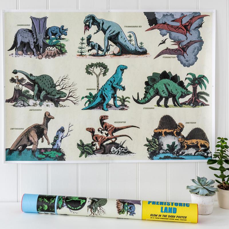 rex london Glow in the dark poster - Prehistoric Land