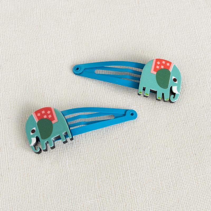 rex london Hair clips (set of 2) - Wild Wonders elephant