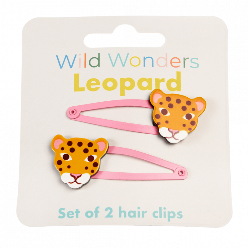 Rex London Hair Clips (set Of 2) - Wild Wonders Leopard