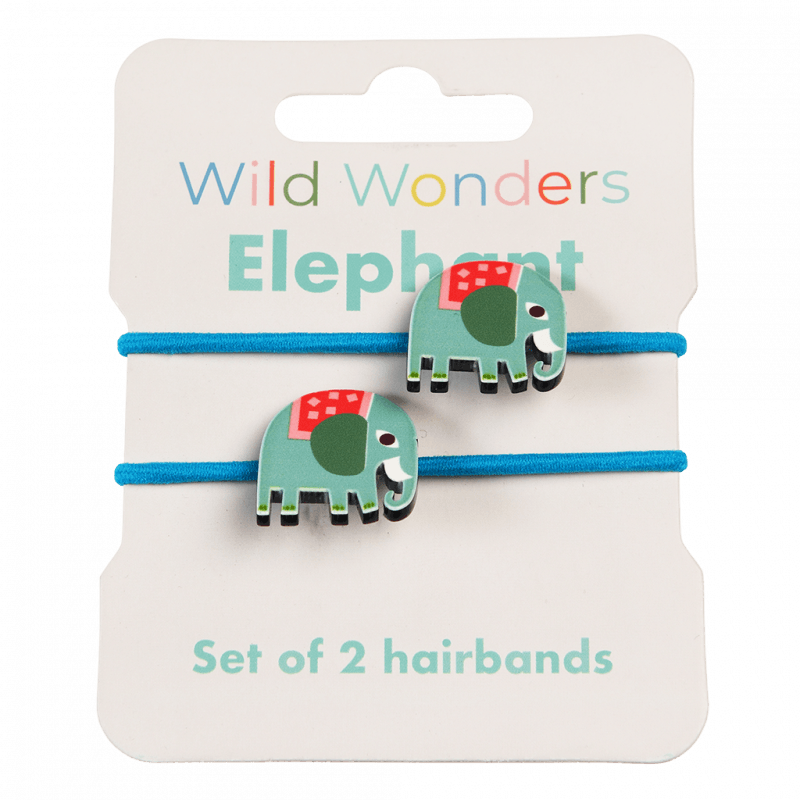 Rex London Hair Ties (set Of 2) - Wild Wonders Elephant