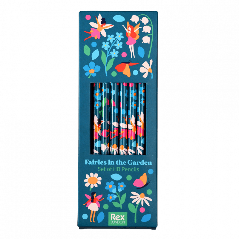 Rex London HB Pencils (pack Of 6) - Fairies In The Garden