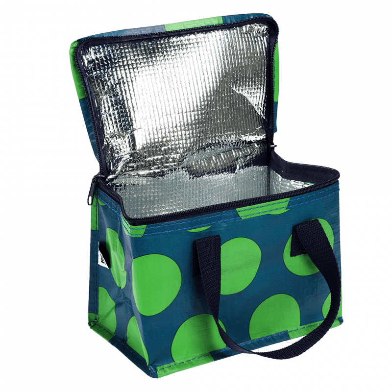 Rex London Insulated Lunch Bag - Spotlight Green On Blue