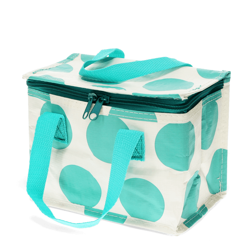 Rex London Insulated Lunch Bag - Spotlight Turquoise On White