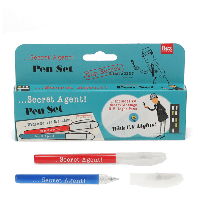 Rex London Invisible Ink Spy Pens (set Of 2) - Secret Agent
