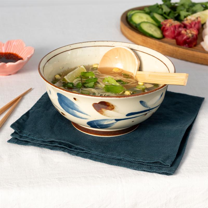 Rex London Japanese Porcelain Ramen Bowl 18cm - Breeze