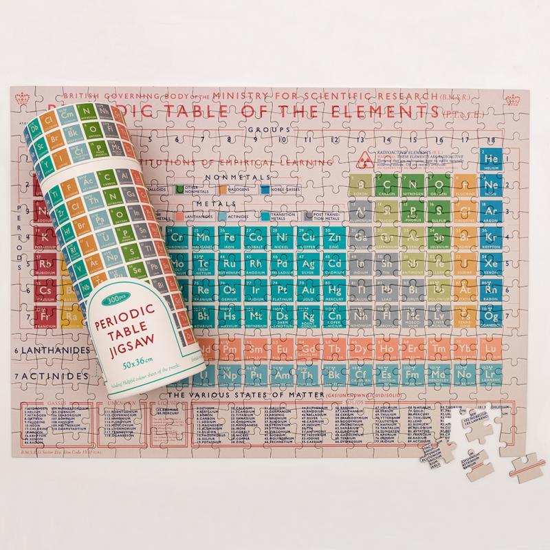 rex london Jigsaw puzzle in a tube (300 piece) - Periodic Table