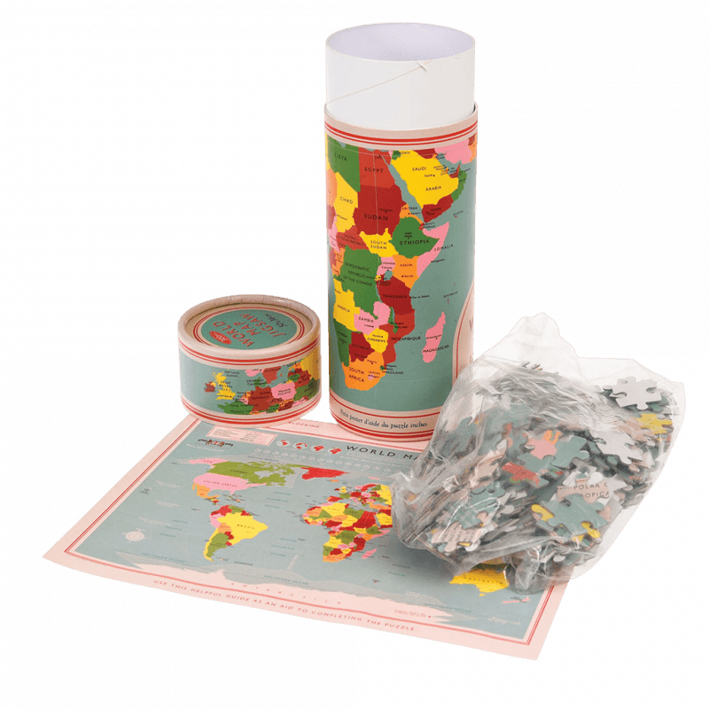 Rex London Jigsaw Puzzle In A Tube (300 Piece) - World Map