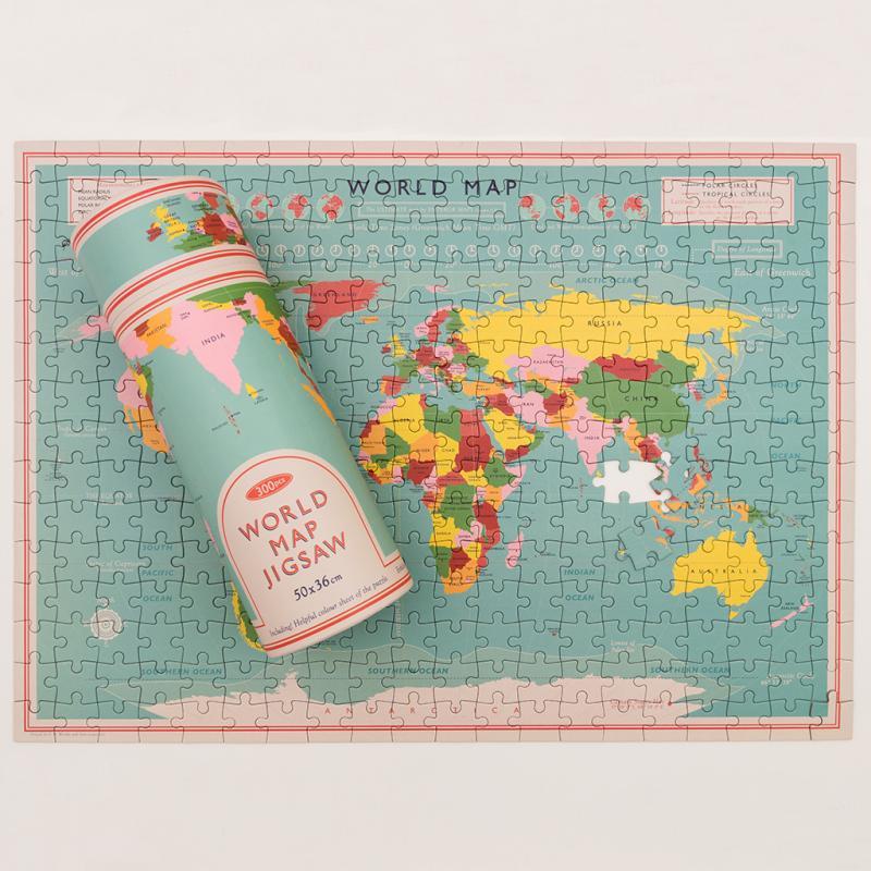 rex london Jigsaw puzzle in a tube (300 piece) - World Map