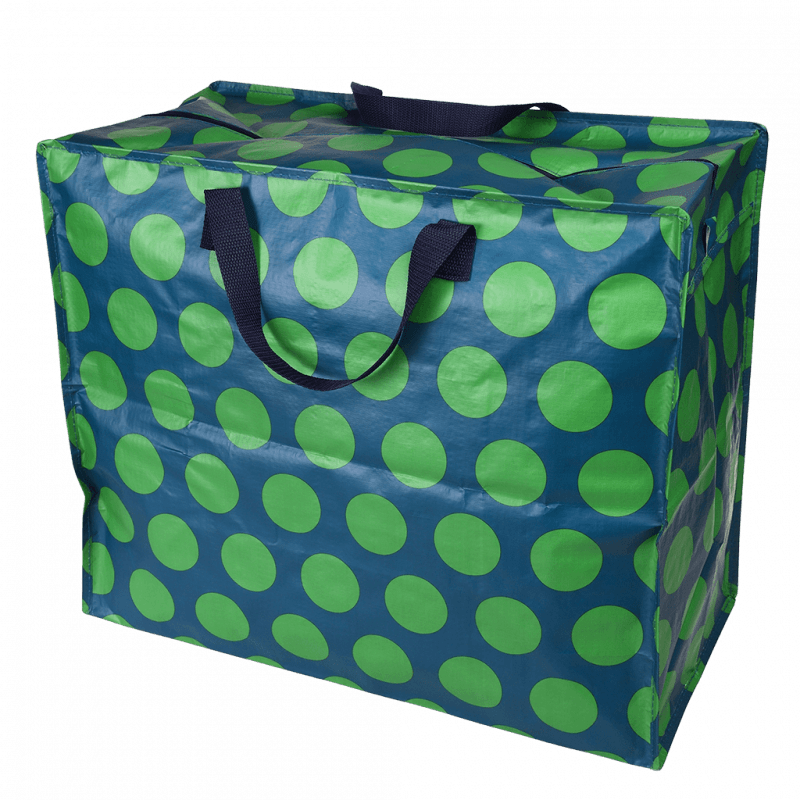 Rex London Jumbo Storage Bag - Spotlight Green On Blue