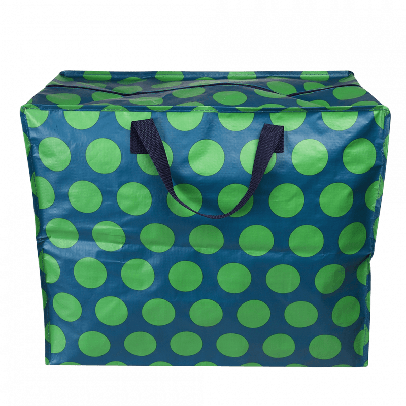 Rex London Jumbo Storage Bag - Spotlight Green On Blue