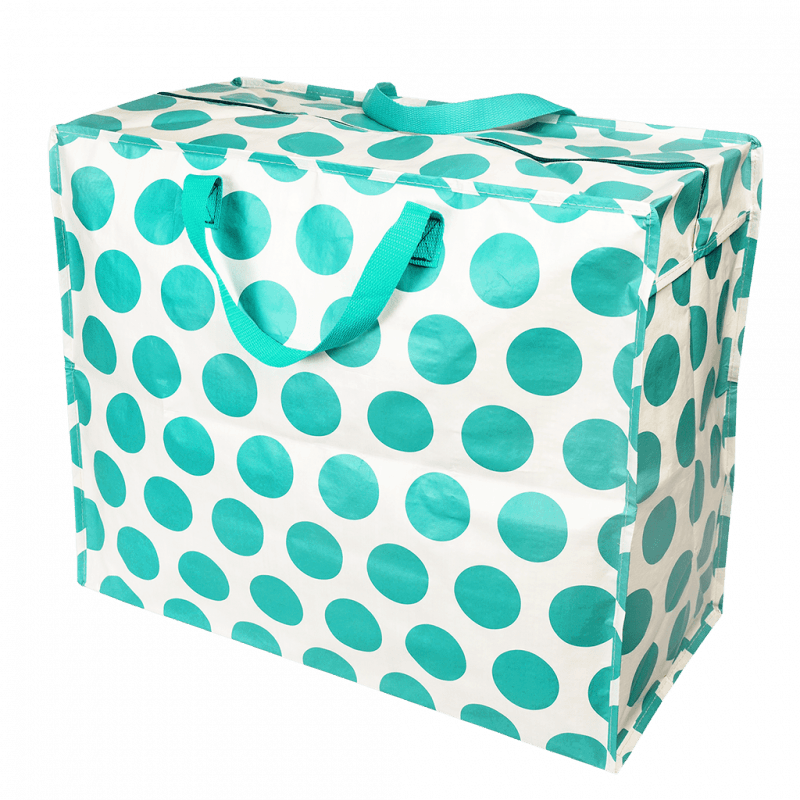 Rex London Jumbo Storage Bag - Spotlight Turquoise On White